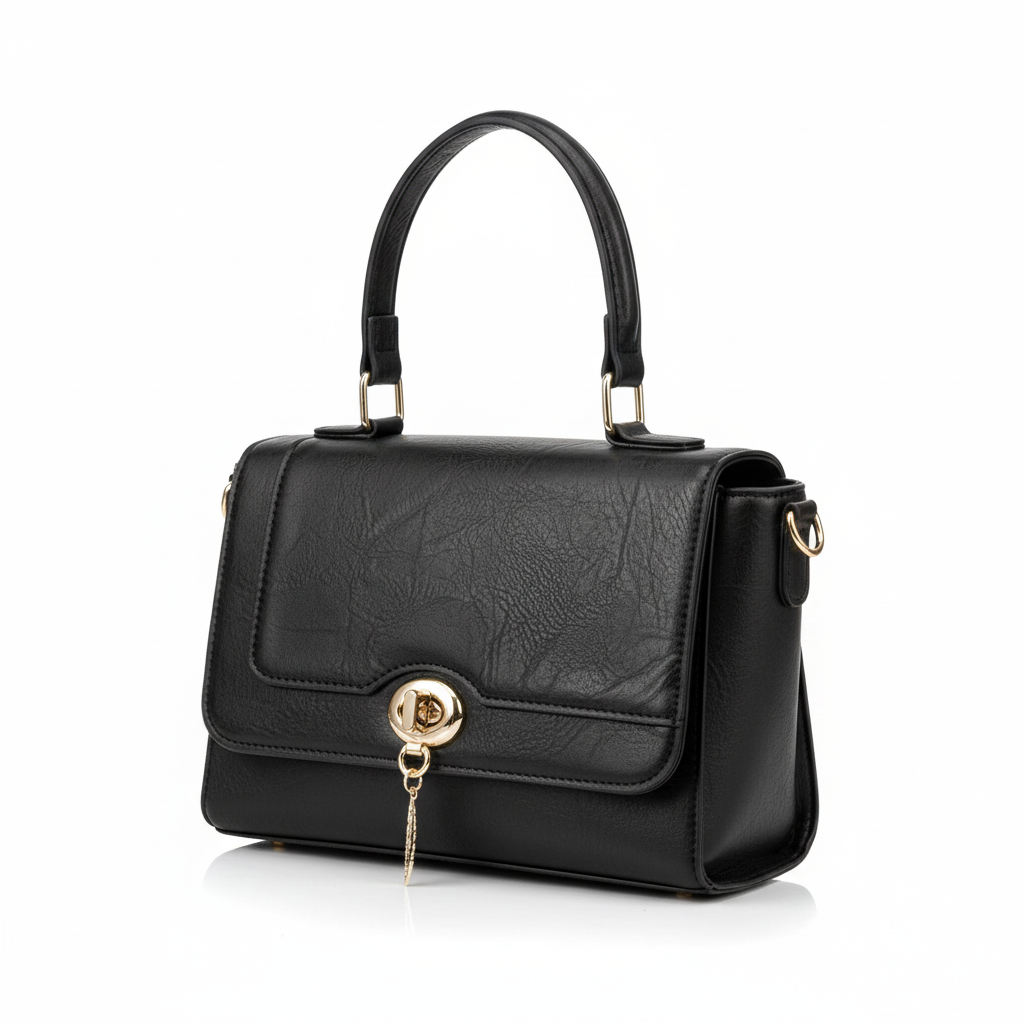 Bolso pequeño negro de asa superior